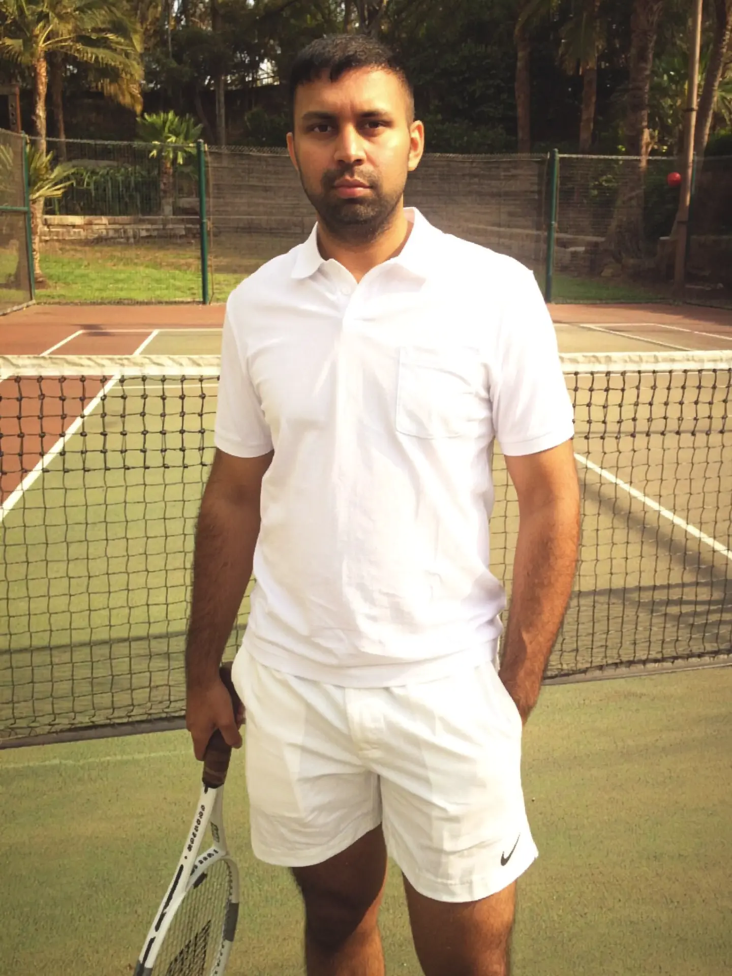Harsh Gupta on a tennis court